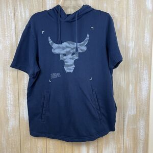 Under Armour Project Rock Short Sleeve Sweatshirt Men's Hoodie Size L